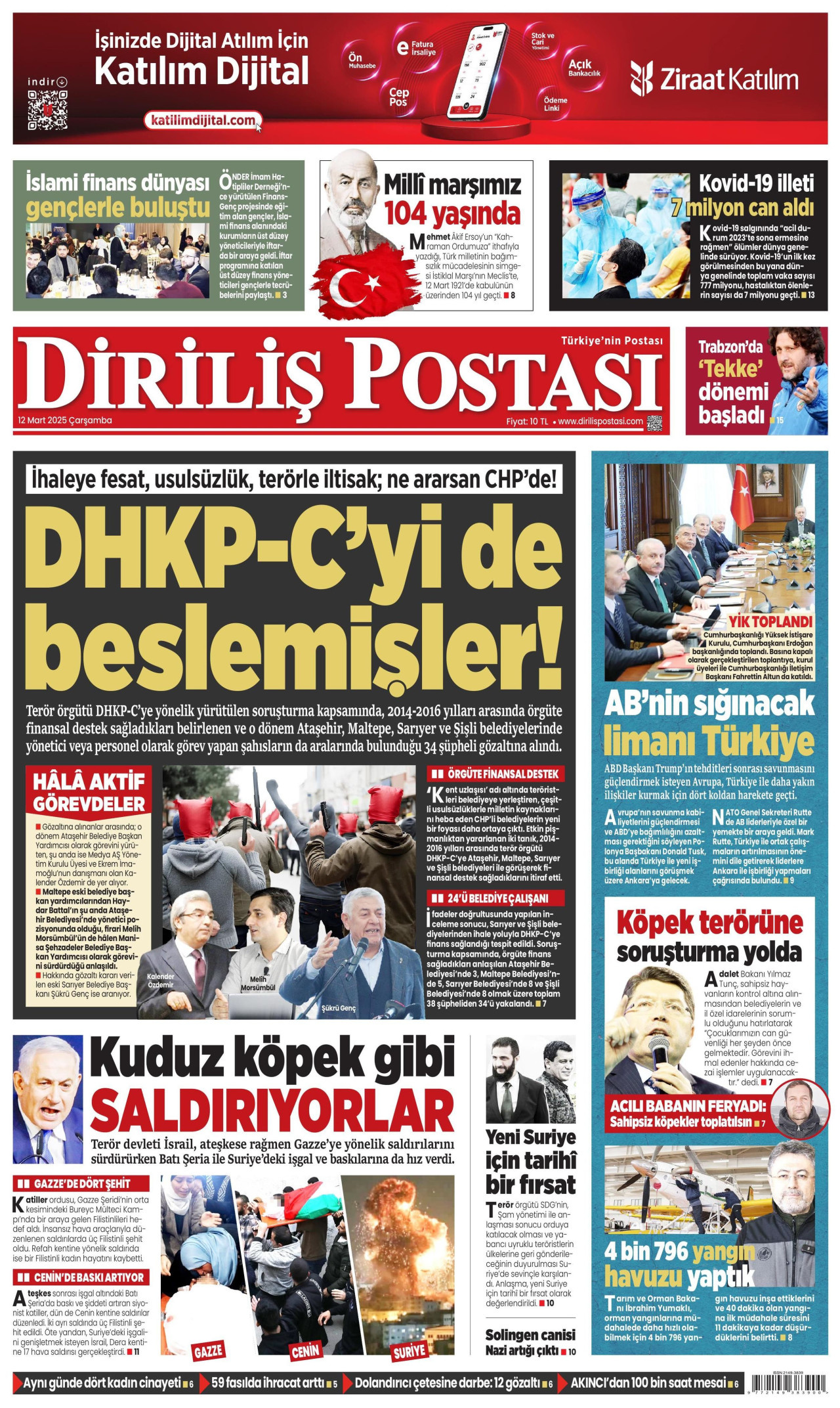 DİRİLİŞ POSTASI Gazete Manşeti